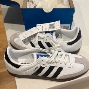 Adidas Samba White and Black Sneakers